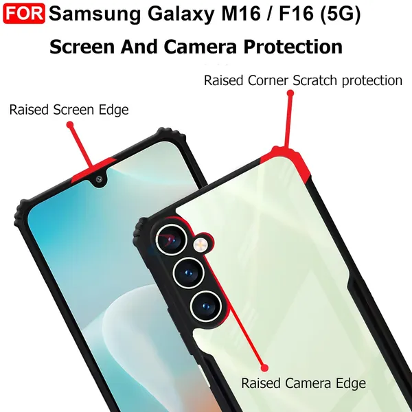 Back_Case_Cover_For_Samsung_M16_/_F16_5g_Slim_Anti_Yellow_Protective_Shock_Proof_Bumper_Hybrid_Pc_With_Tpu_Frame_Transparent_Clear