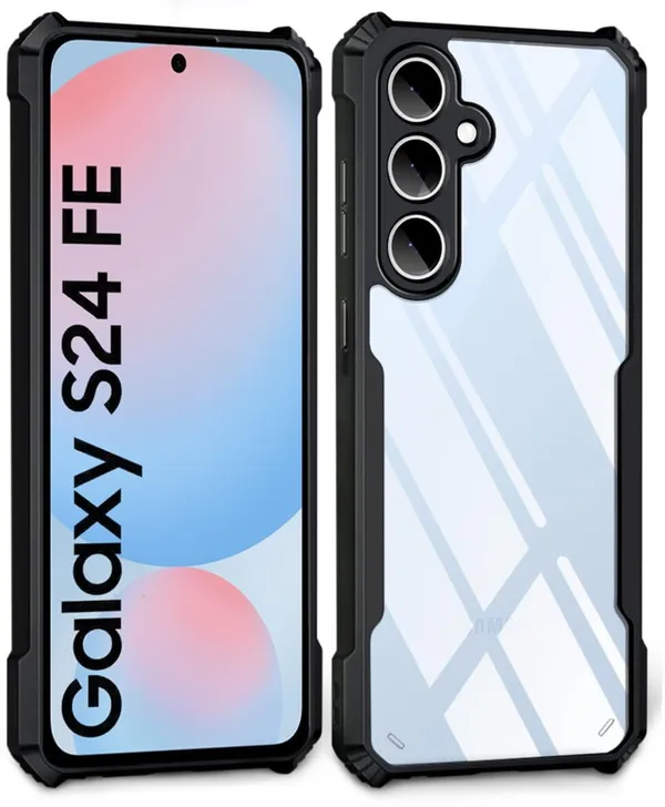Back_Case_Cover_For_Samsung_S24fe_Slim_Anti_Yellow_Protective_Shock_Proof_Bumper_Hybrid_Pc_With_Tpu_Frame_Transparent_Clear