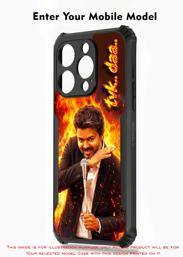 Tamil_Nadu_Muthalamaichar_C_Joseph_Vijay_Thalapathy_On_Fire_With_Tvk_daa_Text_Design_Printed_Bumper_Glossy_Back_Case_Cover_With_Camera_Protection_MK000566_Ip