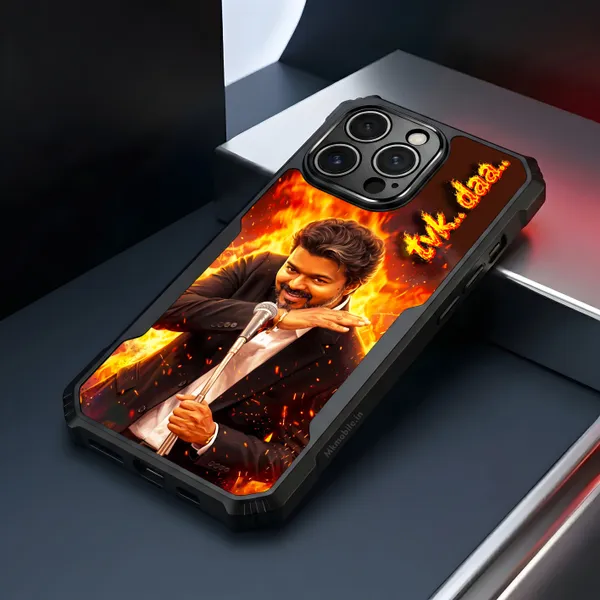 Tamil_Nadu_Muthalamaichar_C_Joseph_Vijay_Thalapathy_On_Fire_With_Tvk_daa_Text_Design_Printed_Bumper_Glossy_Back_Case_Cover_With_Camera_Protection_MK000566_Ip