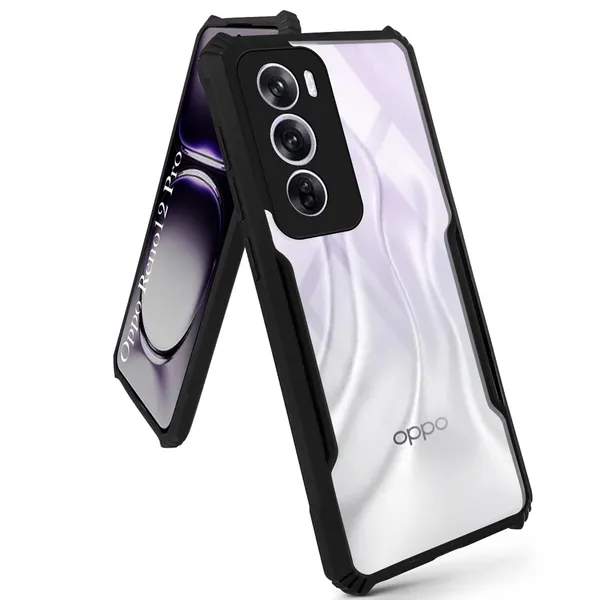 Back_Case_Cover_For_Oppo_Reno_12_Pro_5g_Slim_Anti_Yellow_Protective_Shock_Proof_Bumper_Hybrid_Pc_With_Tpu_Frame_Transparent_Clear