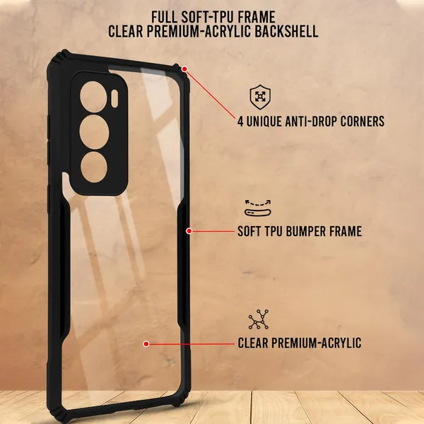 Back_Case_Cover_For_Oppo_Reno_12_Pro_5g_Slim_Anti_Yellow_Protective_Shock_Proof_Bumper_Hybrid_Pc_With_Tpu_Frame_Transparent_Clear