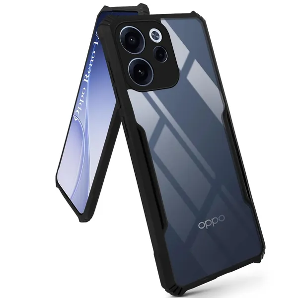 Back_Case_Cover_For_Oppo_Reno_15c_5g_Slim_Anti_Yellow_Protective_Shock_Proof_Bumper_Hybrid_Pc_With_Tpu_Frame_Transparent_Clear