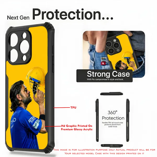 CSK_Ms_Dhoni_On_Yello_Background_Printed_Bumper_Glossy_Back_Case_Cover_With_Camera_Protection_Mk000558_Ip
