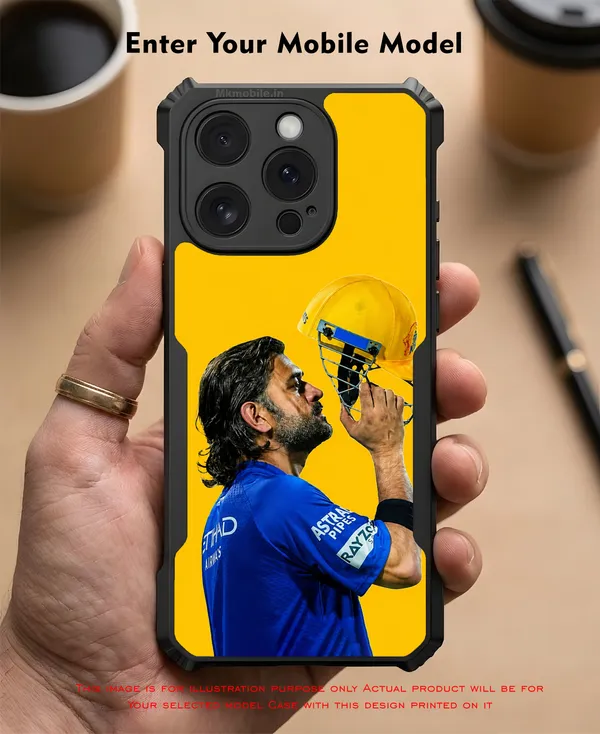 CSK_Ms_Dhoni_On_Yello_Background_Printed_Bumper_Glossy_Back_Case_Cover_With_Camera_Protection_Mk000558_Ip