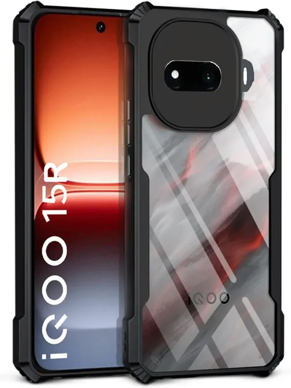 Back_Case_Cover_For_Iqoo_15_R__Slim_Anti_Yellow_Protective___Shockproof_Bumper___Hybrid_Pc_Plus_Tpu_Frame___Transparent_Clear