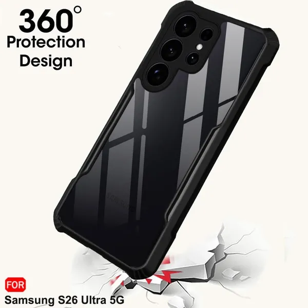 Back_Case_Cover_For_Samsung_S26_Ultra__Slim_Anti_Yellow_Protective___Shockproof_Bumper___Hybrid_Pc_Plus_Tpu_Frame___Transparent_Clear