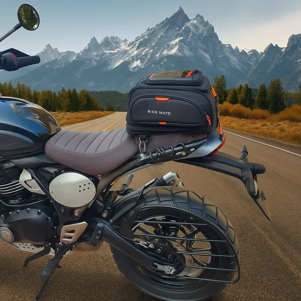 RIDE_MATE_25L_Tank_Bag_�_Premium_Touring_&_Commuting_Gear_with_Free_Rain_Cover_,_Adjustable_Strap,_2_Bungee_Cords_&_Dry_Bag
