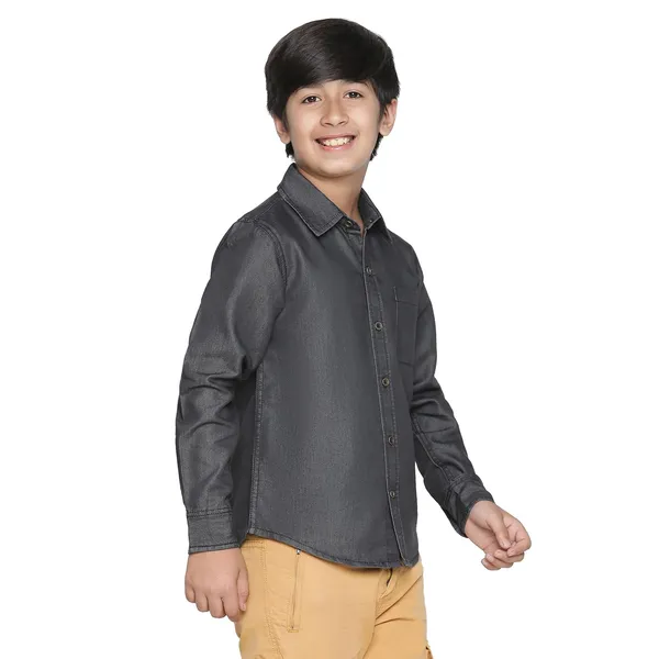 Black_Solid_Regular_Shirt_For_Boys
