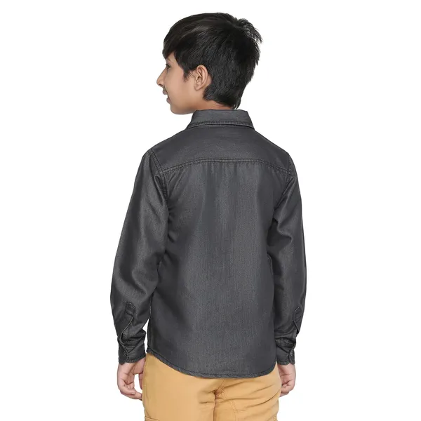 Black_Solid_Regular_Shirt_For_Boys
