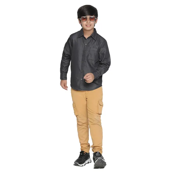 Black_Solid_Regular_Shirt_For_Boys