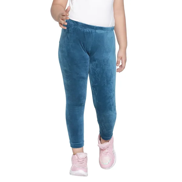 Sky_Blue_Solid_Regular_Cotton_Legging_For_Girls