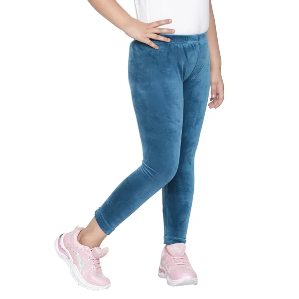 Sky_Blue_Solid_Regular_Cotton_Legging_For_Girls