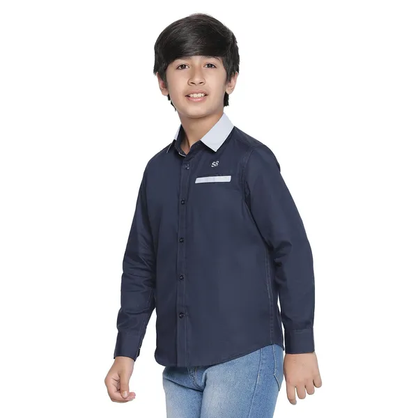 Blue_Solid_Regular_Shirt_For_Boys