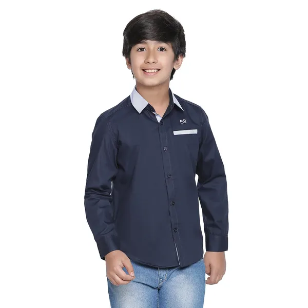 Blue_Solid_Regular_Shirt_For_Boys