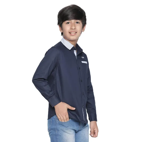Blue_Solid_Regular_Shirt_For_Boys