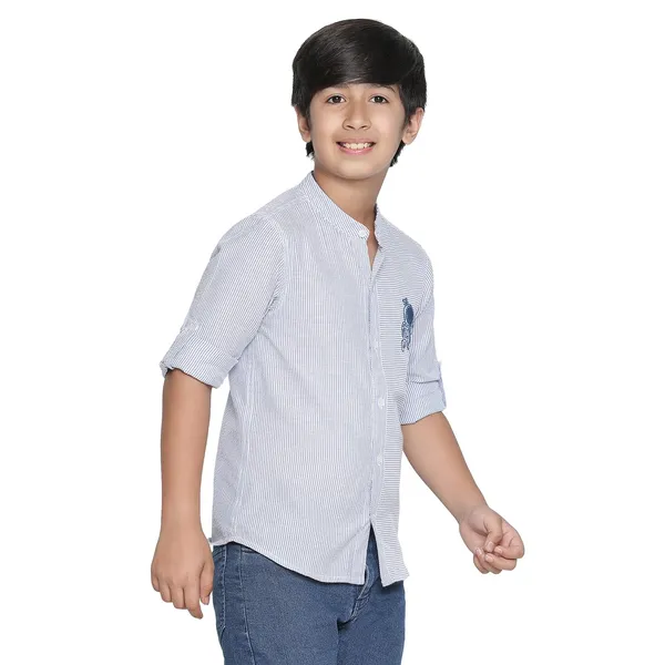 Blue_Solid_Regular_Shirt_For_Boys