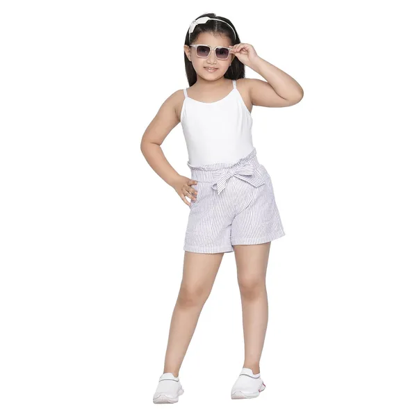 Lilac_Solid_Regular_Strip_Short_For_Girls