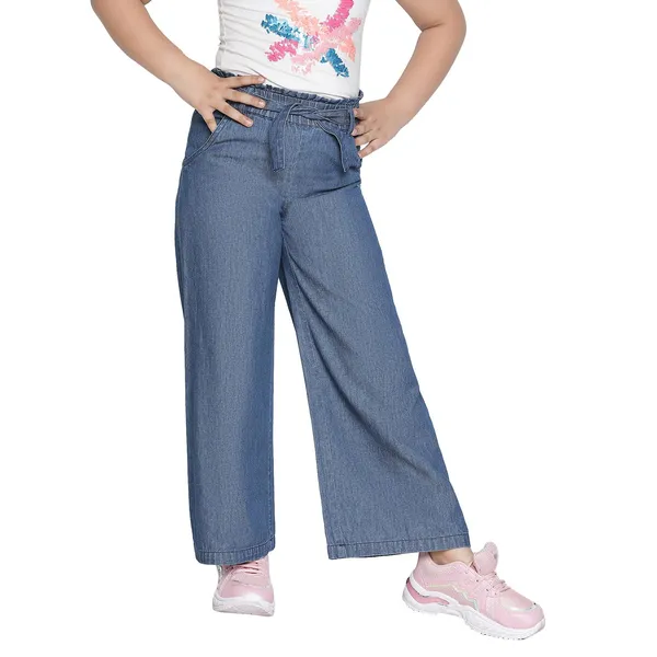 Blue_Cotton_Blend_Solid_Regular_Culottes_For_Girls