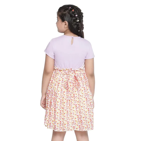 Lavender_Solid_Regular_Dress_For_Girls