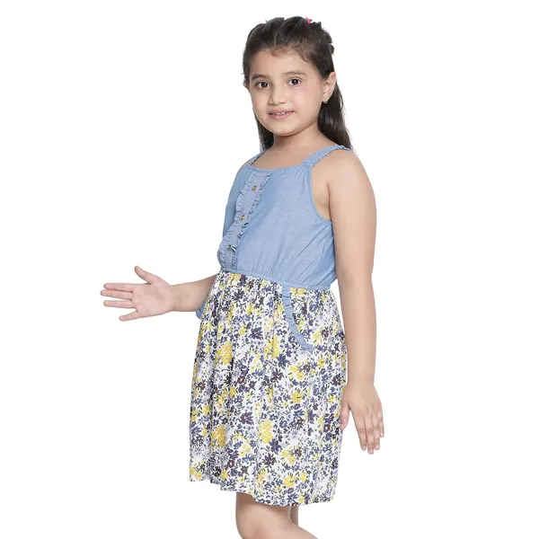 White_Solid_Regular_Dress_For_Girls