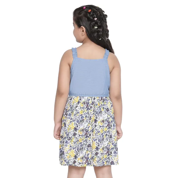 White_Solid_Regular_Dress_For_Girls