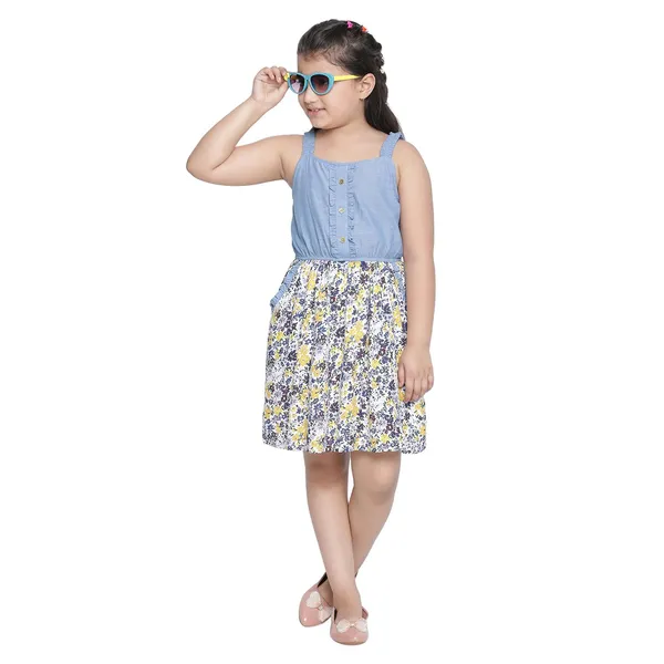 White_Solid_Regular_Dress_For_Girls
