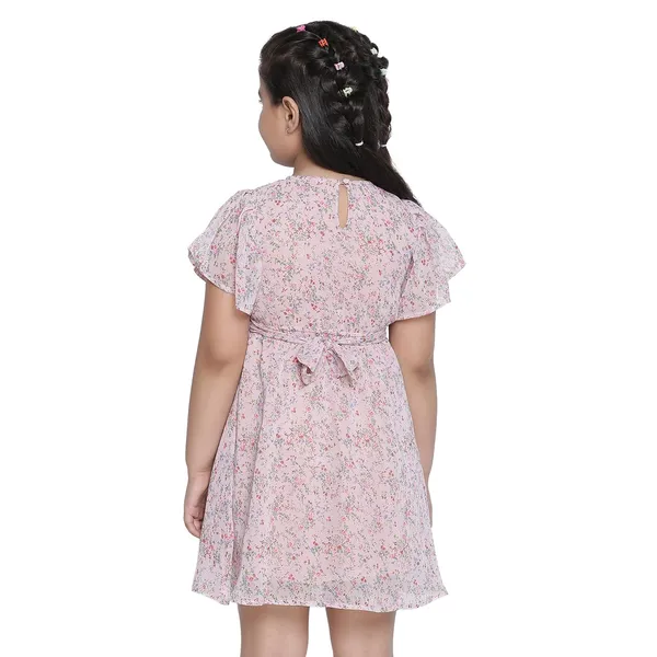 Peach_Solid_Regular_Dress_For_Girls