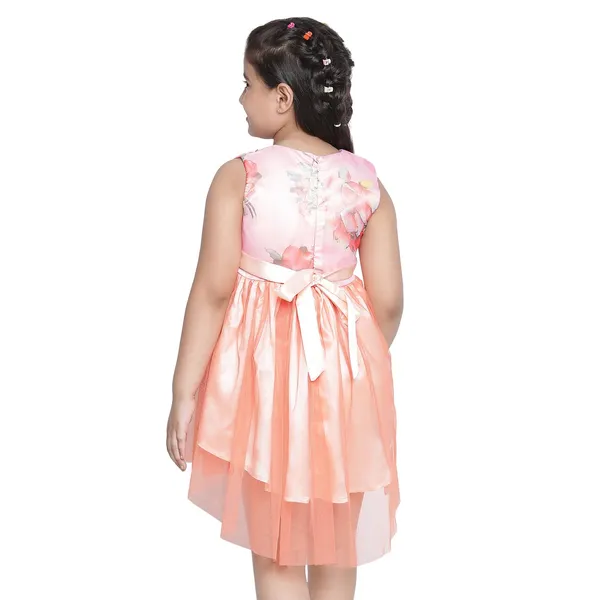 Peach_Solid_Regular_Good_Looking_Dress_For_Girls