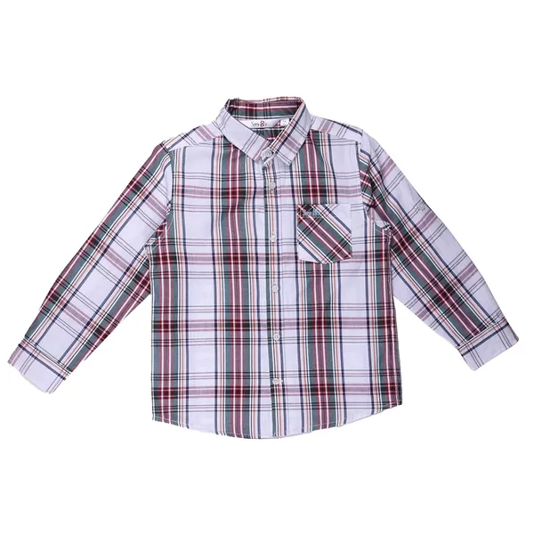 White_&_Check_Spread_Collar_Full_Sleeve_Shirt_For_Boys