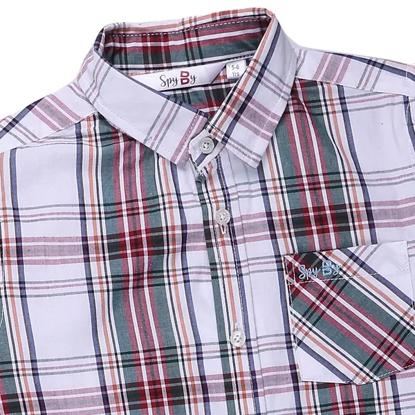 White_&_Check_Spread_Collar_Full_Sleeve_Shirt_For_Boys