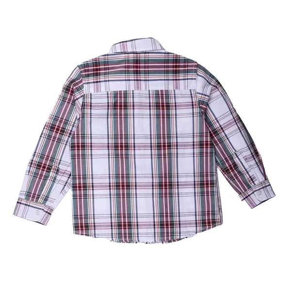 White_&_Check_Spread_Collar_Full_Sleeve_Shirt_For_Boys
