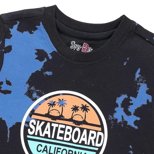 Black_Tie_Dye_Printed_Round_Neck_Half_Sleev_T-Shirt_For_Boys