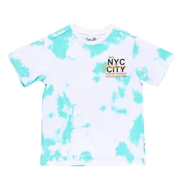 White_Tie_Dye_With_Text_Printed_Round_Neck_Half_Sleeve_T-Shirt_For_Boys