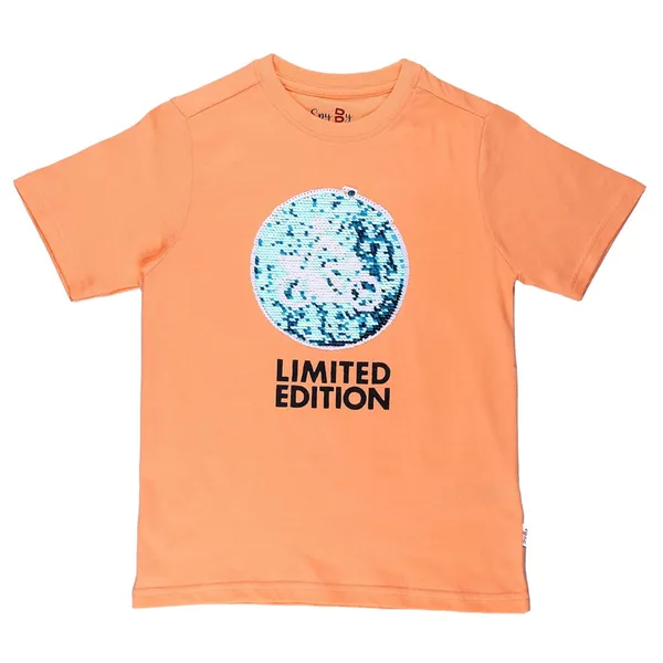 Orange_Round_Neck_Half_Sleev_T-Shirt_For_Boys