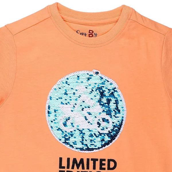 Orange_Round_Neck_Half_Sleev_T-Shirt_For_Boys
