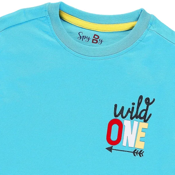 Blue_With_Text_Printed_Round_Neck_Half_Sleeve_T-Shirt_For_Boys