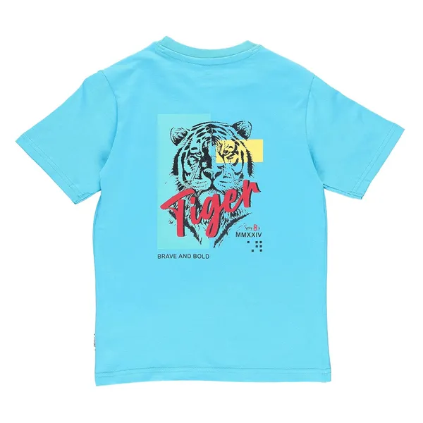 Blue_With_Text_Printed_Round_Neck_Half_Sleeve_T-Shirt_For_Boys