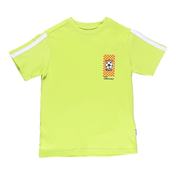 Neon_Green_With_Text_Printed_Round_Neck_Half_Sleeve_T-Shirt_For_Boys