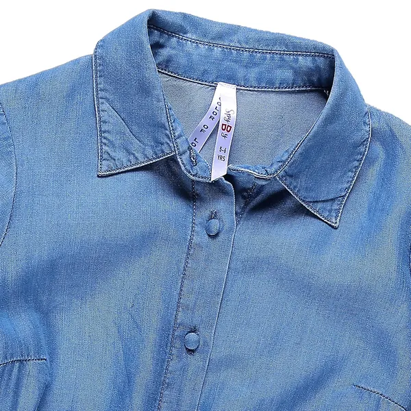 Blue_Soft_Denim_Full_Sleeve_Collared_Dress_For_Girls
