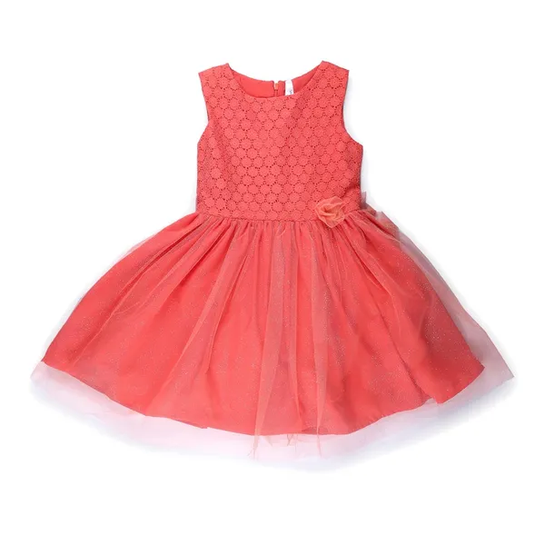 Orange_Solid_Regular_Party_Ware_Dress_For_Girls