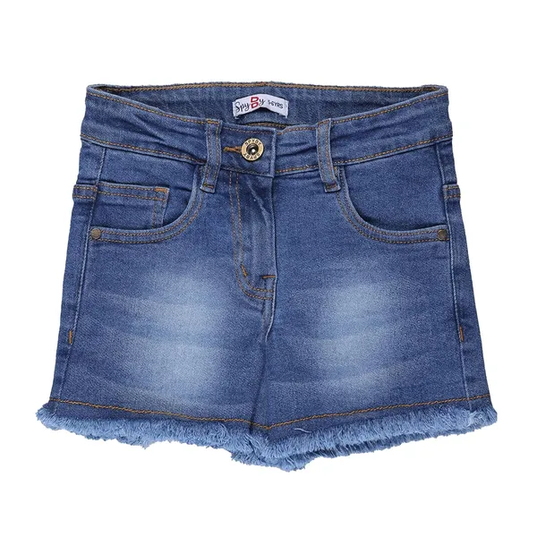 Blue_Cotton_Mid_Rise_Shorts_2_Pocket_For_Girls