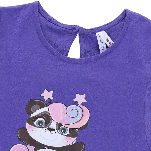Purple_Solid_Regular_Flared_Sleeve_Top_For_Girls
