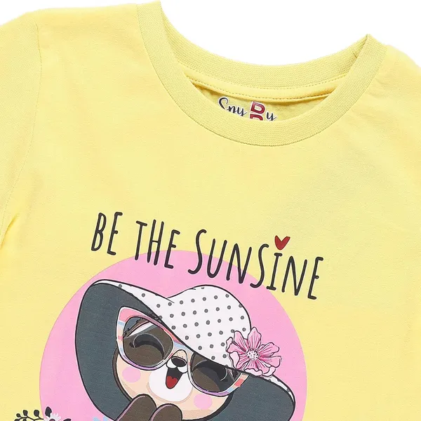 Yellow_Front_Printed_Half_Sleeve_Top_For_Girls