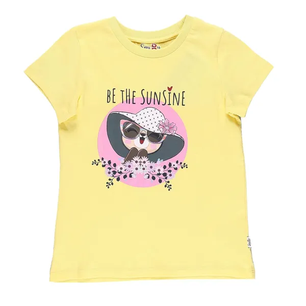 Yellow_Front_Printed_Half_Sleeve_Top_For_Girls