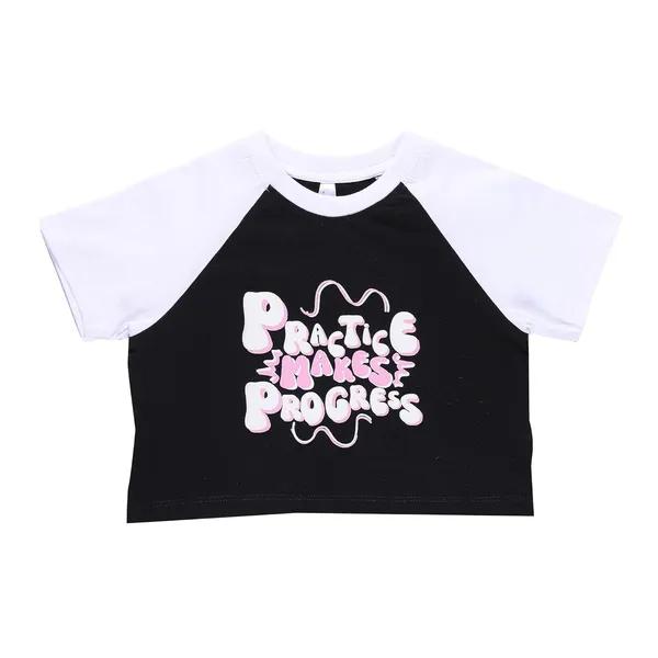 Black_Front_Printed_Half_Sleeve_Top_For_Girls