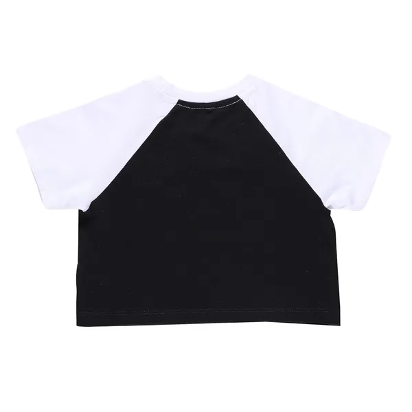 Black_Front_Printed_Half_Sleeve_Top_For_Girls