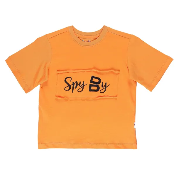 Orange_Front_Printed_Half_Sleeve_T-Shirt_For_Girls