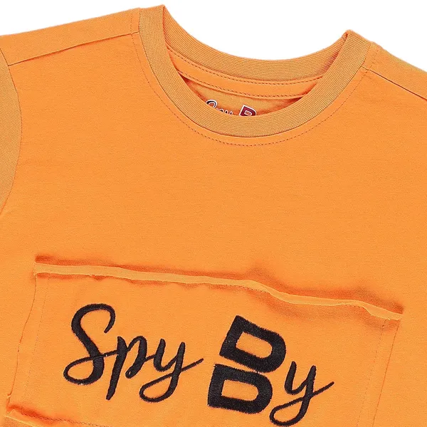 Orange_Front_Printed_Half_Sleeve_T-Shirt_For_Girls