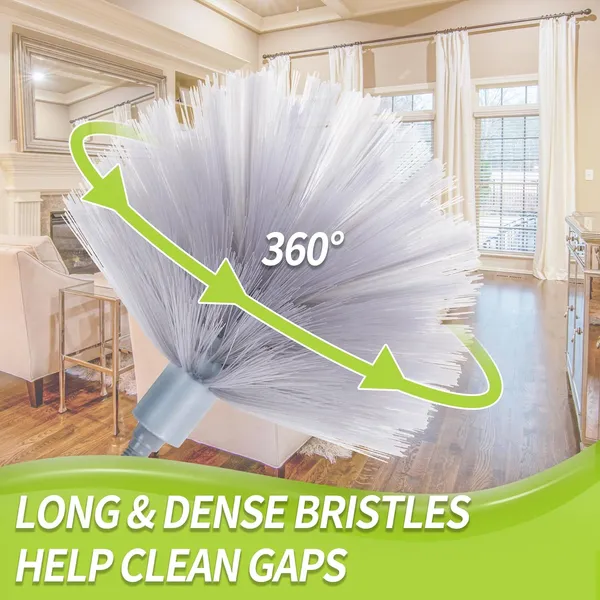 2_In_1_Long_Handle_Microfiber_Feather_Ceiling_Duster_For_Dust_Cleaning_With_Extendable_Pole_30100_Inch_With_Anti_Scratch_Bendable_Head_For_Cleaning_High_Cobweb_Stick_High_Ceiling_Fan_Mop
